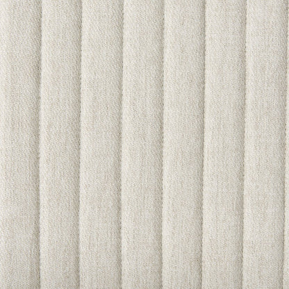 Cream Upholstered And Black-Brown Wood Armless Dining Chair