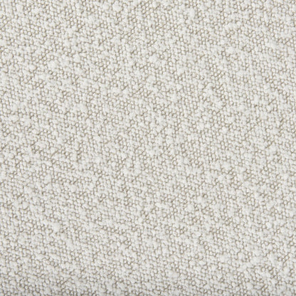 Amelia Cream BoucleBlack Metal Upholstered Pouf