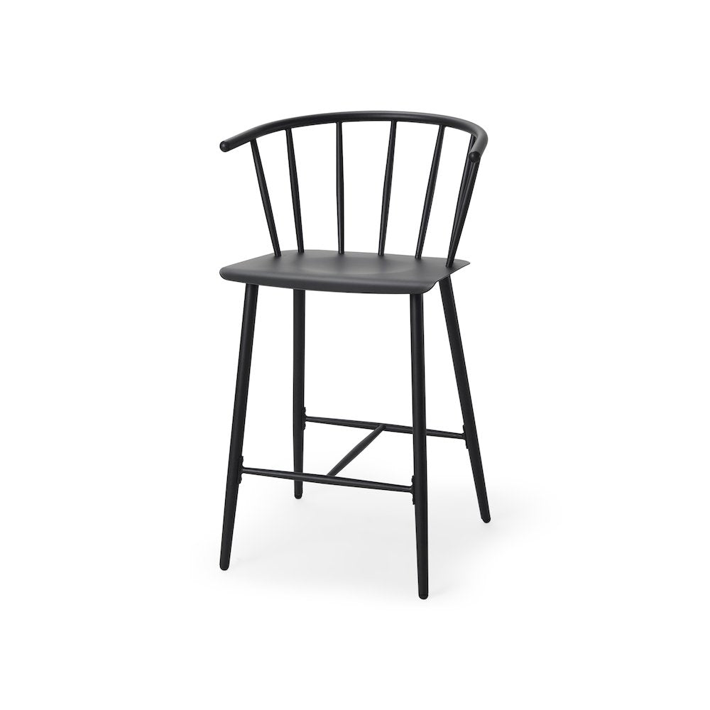 Black Metal Counter Stool