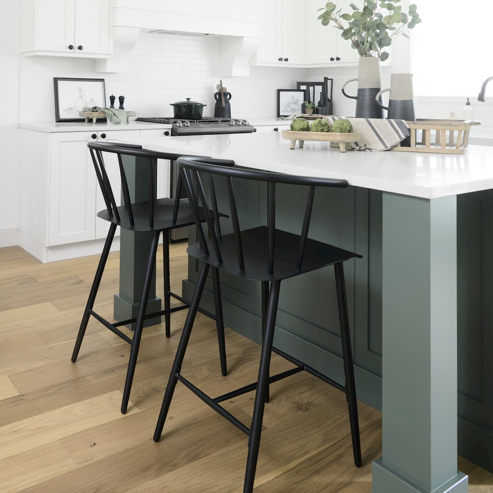 Black Metal Counter Stool