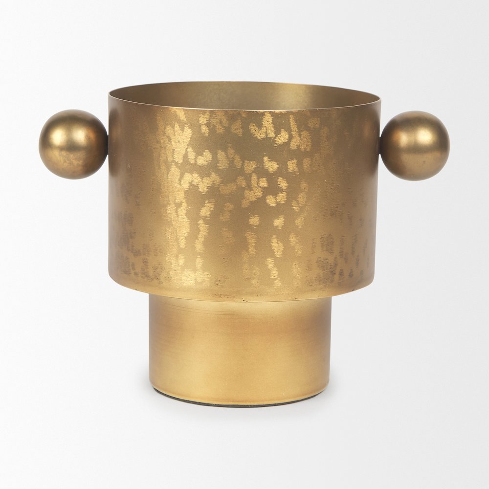 Juno 6.5H Medium Gold Iron Medium Vase