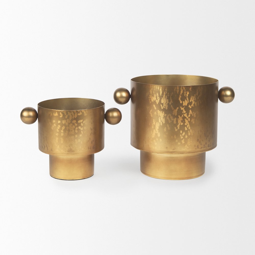 Juno 8.5H Large Gold Iron Vase
