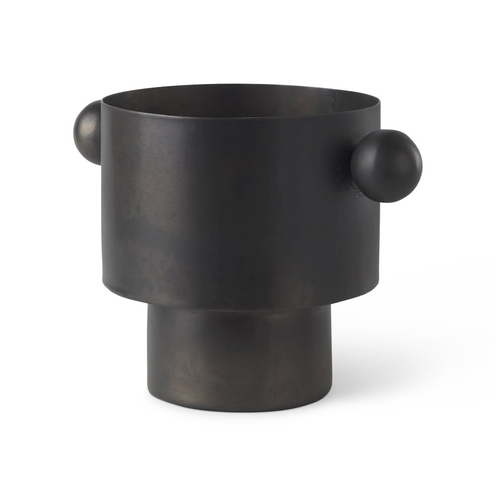 Juno 6.5H Medium Black Iron Vase