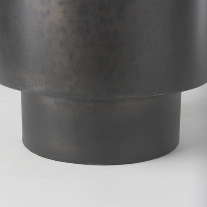 Juno 8.5H Large Black Iron Vase