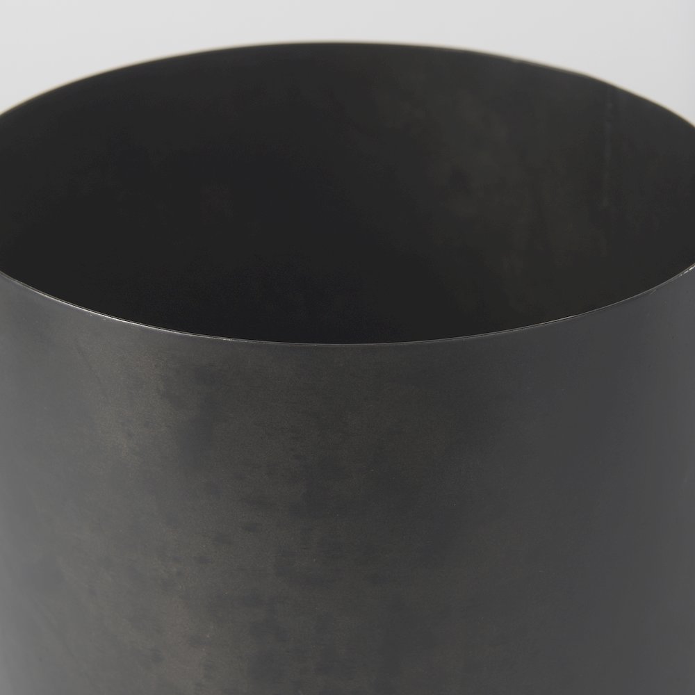 Juno 8.5H Large Black Iron Vase