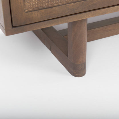 Grier Medium Brown Solid WoodCane Sideboard