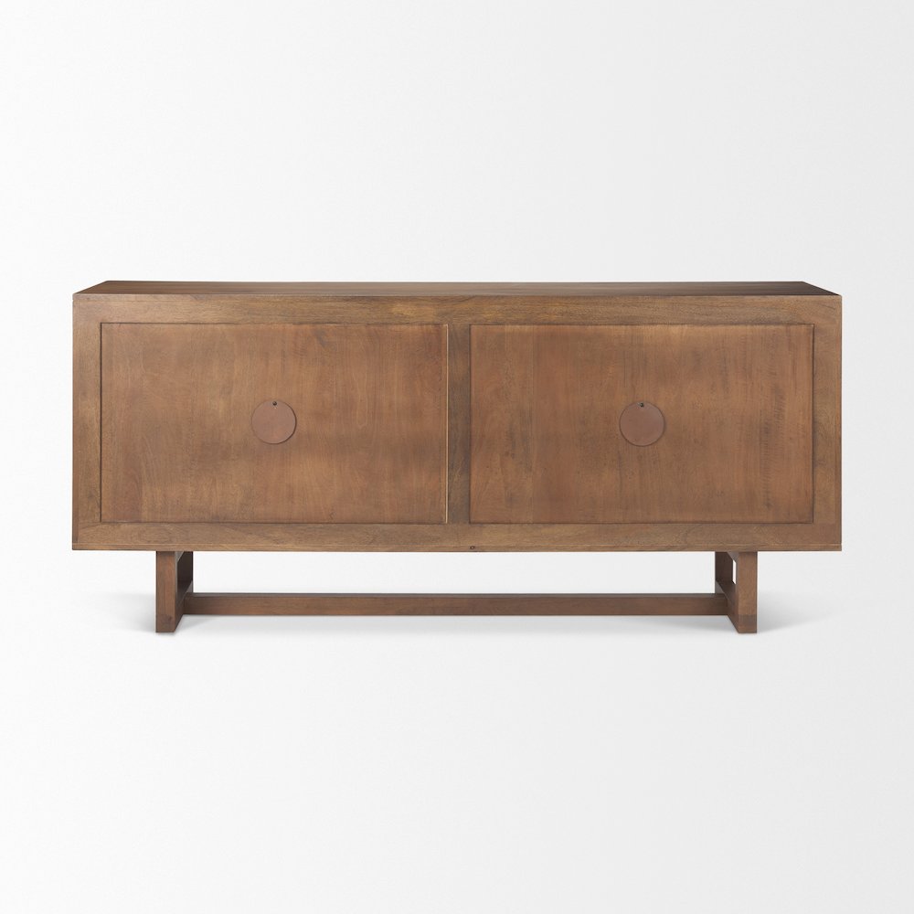 Grier Medium Brown Solid WoodCane Sideboard