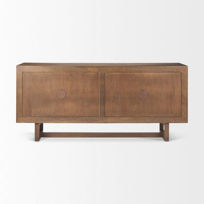 Grier Medium Brown Solid WoodCane Sideboard