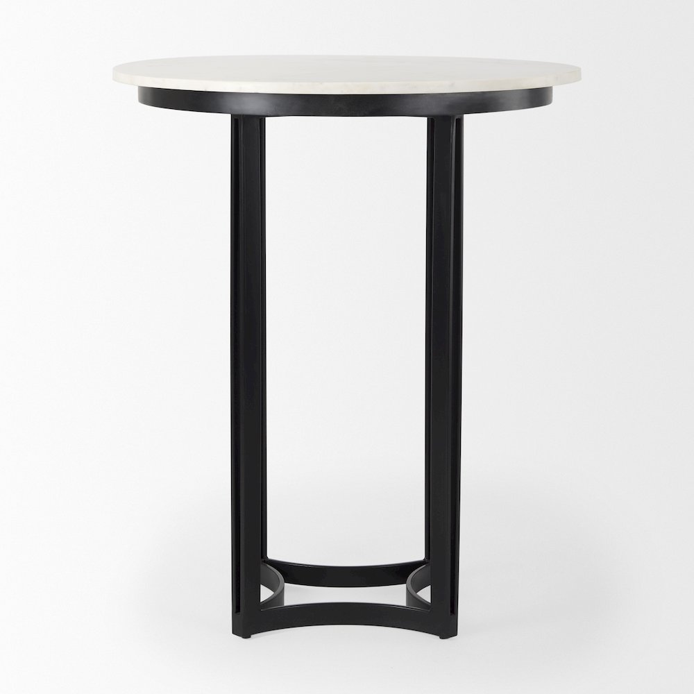 Tanner Marble & Matte Black Bistro Table