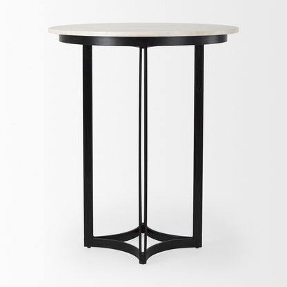 Tanner Marble & Matte Black Bistro Table