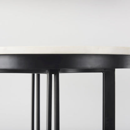 Tanner Marble & Matte Black Bistro Table