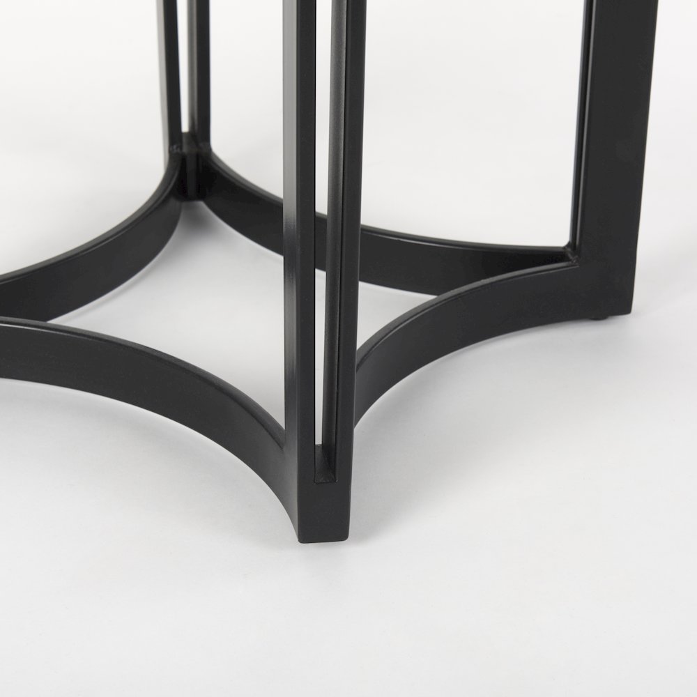 Tanner Marble & Matte Black Bistro Table