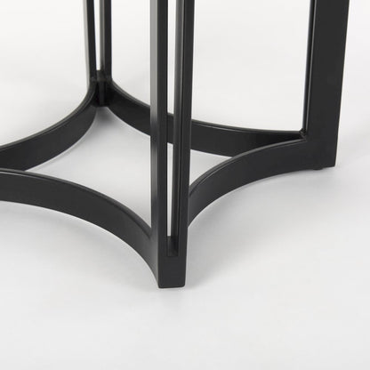 Tanner Marble & Matte Black Bistro Table