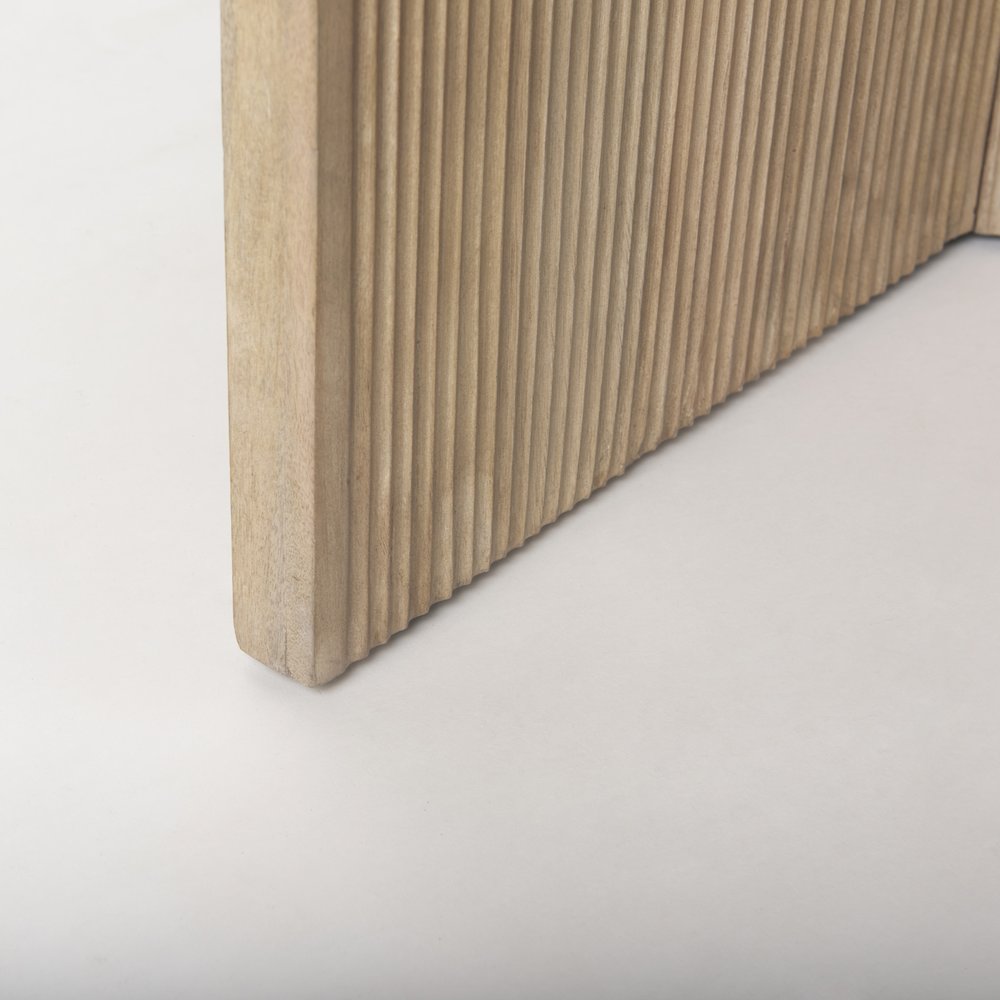 Marble Tabletop Fluted Light Wood Base Foyer Accent Table