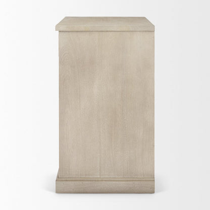 Beige Woodblack Accents 2 Door Accent Cabinet