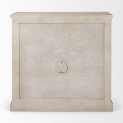 Beige Woodblack Accents 2 Door Accent Cabinet