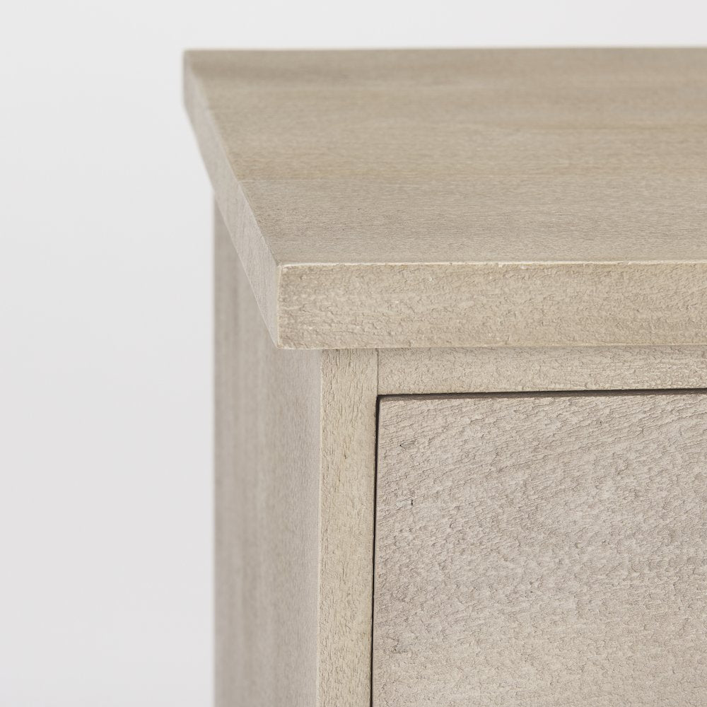Beige Woodblack Accents 2 Door Accent Cabinet