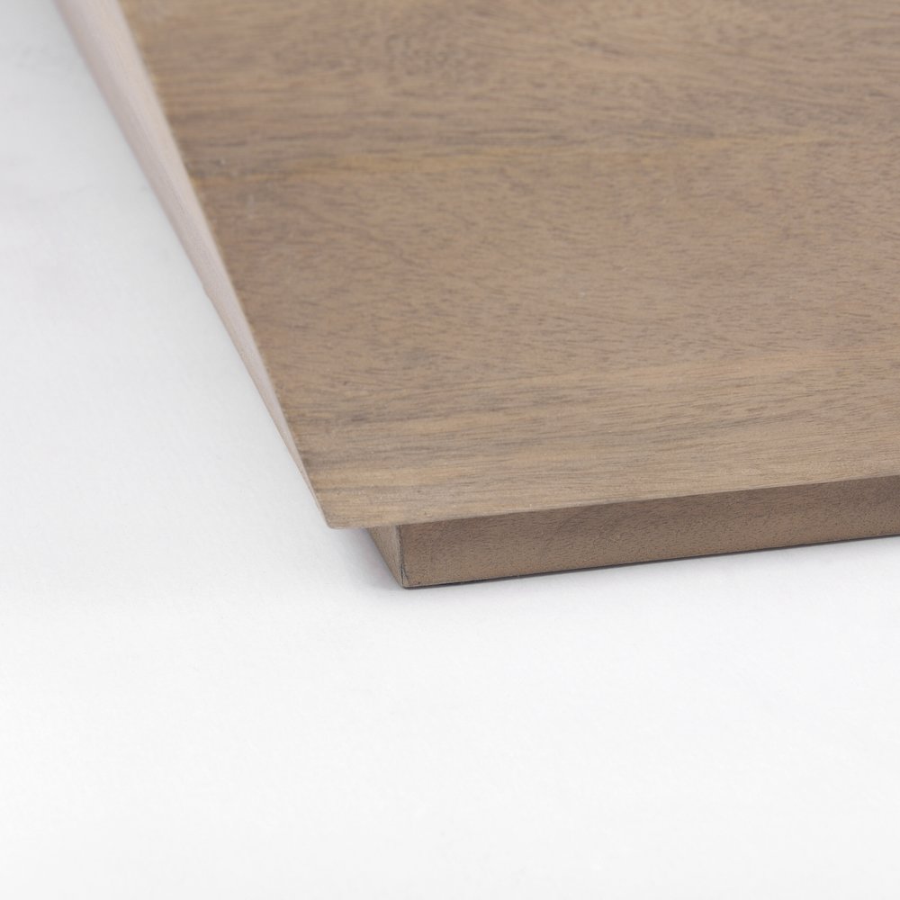 41.0L X 41.0W X 16.0H Brown Wood Angular Coffee Table