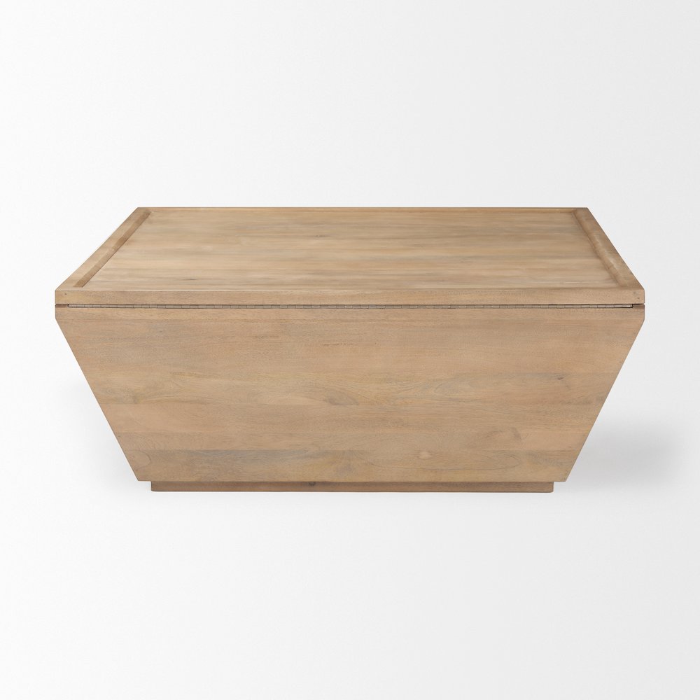 41.0L X 41.0W X 16.0H Brown Wood Angular Coffee Table