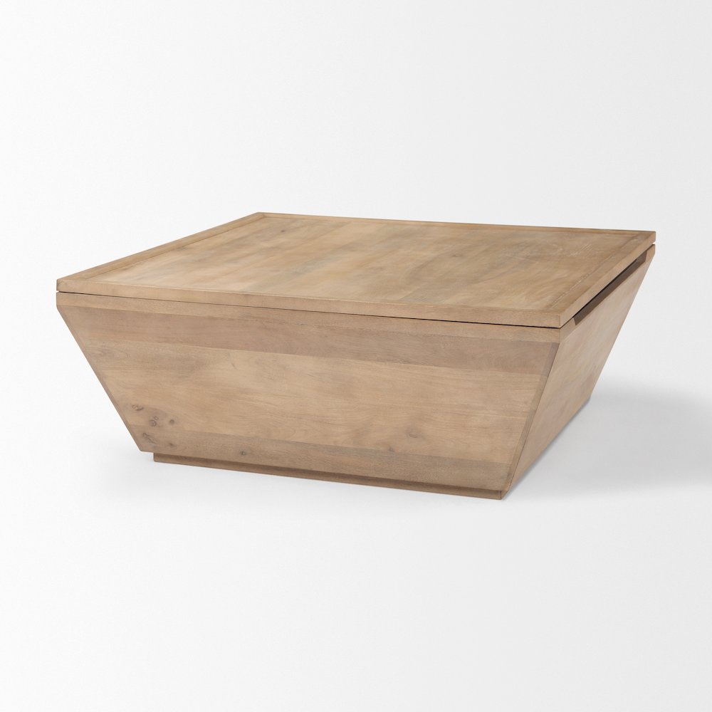 41.0L X 41.0W X 16.0H Brown Wood Angular Coffee Table
