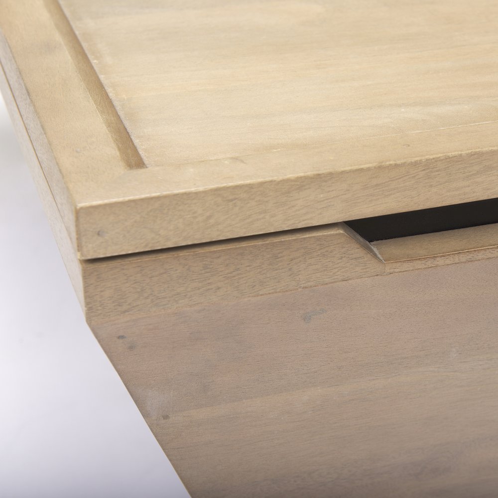 41.0L X 41.0W X 16.0H Brown Wood Angular Coffee Table