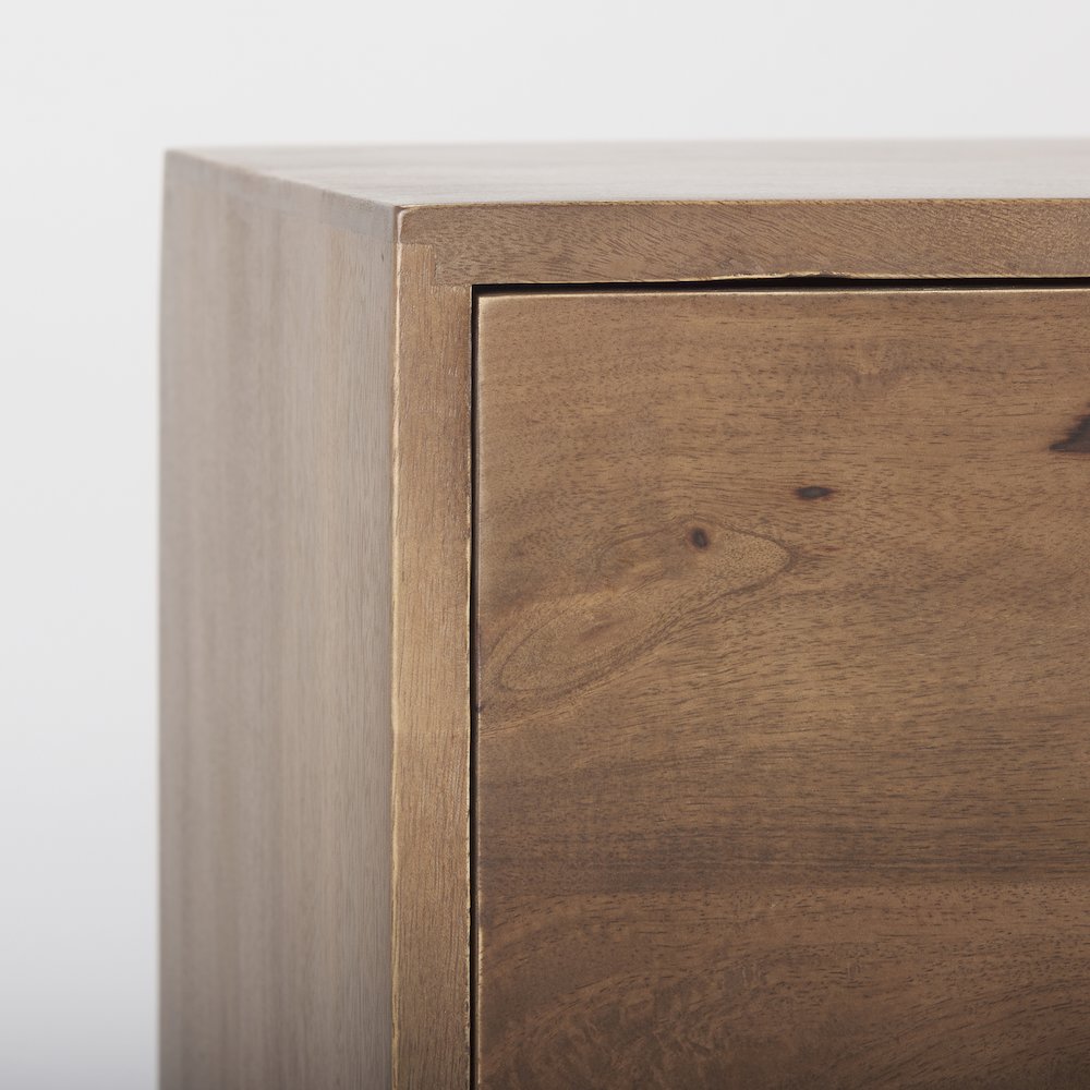 Astrid 71L x 17W x 30.3H Medium Brown Solid Wood 6 Drawer Sideboard