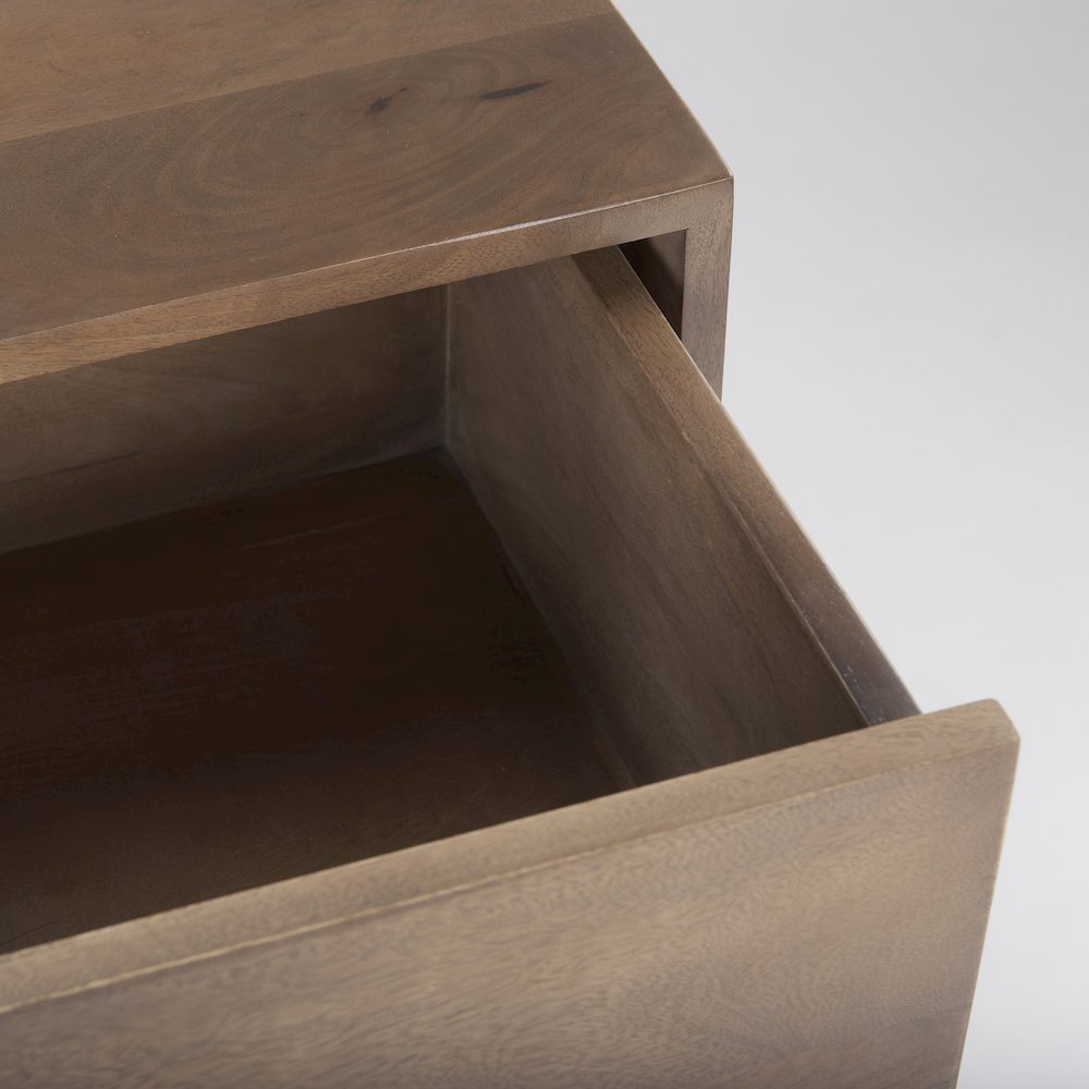 Medium Brown Solid Wood 3 Drawer Cabinet