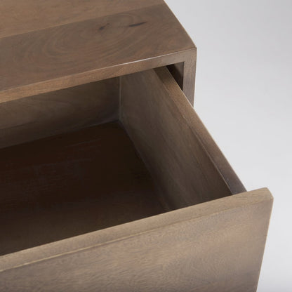 Medium Brown Solid Wood 3 Drawer Cabinet