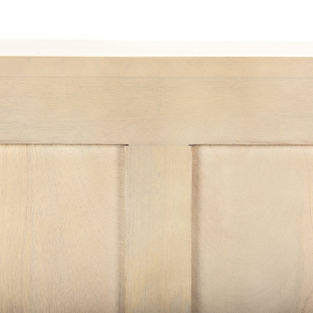 Tucker Light Brown Wood Carved Arch Pattern 4 Door Sideboard