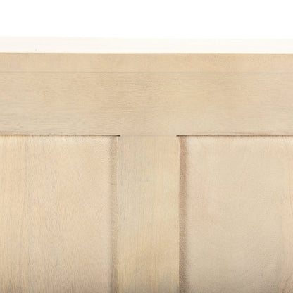 Tucker Light Brown Wood Carved Arch Pattern 4 Door Sideboard