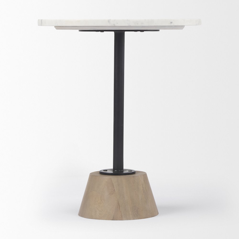 Maxwell Marble Top Pedestal End/Side Table