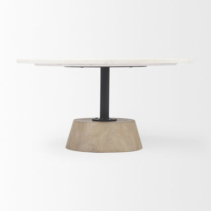Marble Top Pedestal Base Round Coffee Table