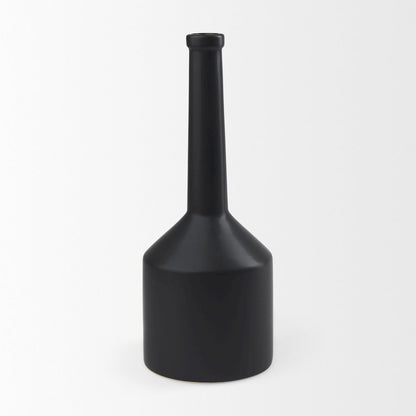 Burton 17.1H Large Matte Black Ceramic Jug Vase