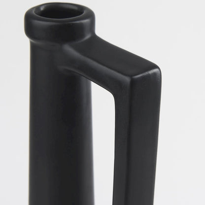 Burton 17.1H Large Matte Black Ceramic Jug Vase