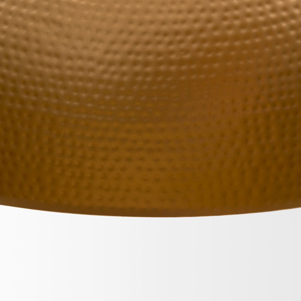 Karina 24" Round Matte Black Hammered Metal Dome Pendant Light