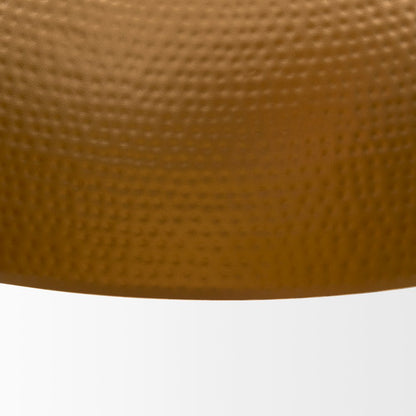 Karina 24" Round Matte Black Hammered Metal Dome Pendant Light