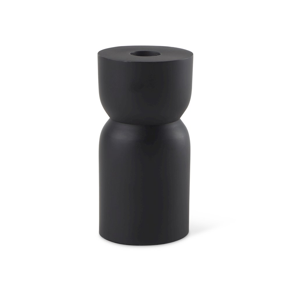Malta Small Black Metal Candle Holder