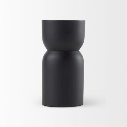 Malta Small Black Metal Candle Holder