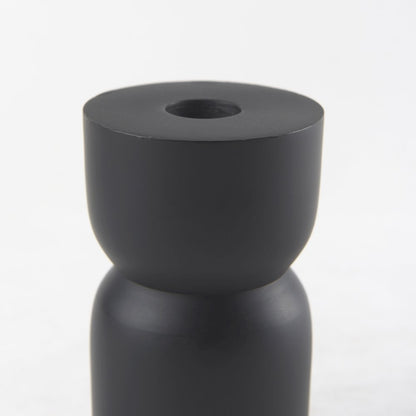 Malta Small Black Metal Candle Holder