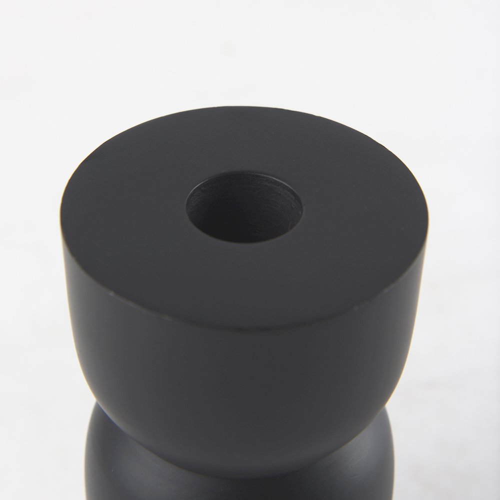 Malta Small Black Metal Candle Holder
