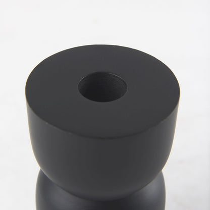 Malta Small Black Metal Candle Holder