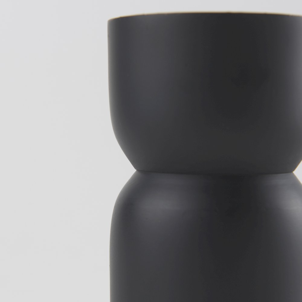 Malta Small Black Metal Candle Holder