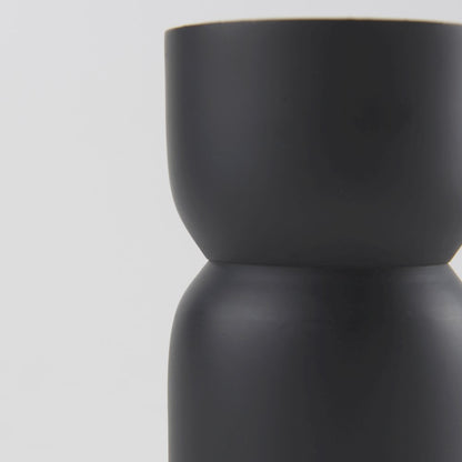 Malta Small Black Metal Candle Holder