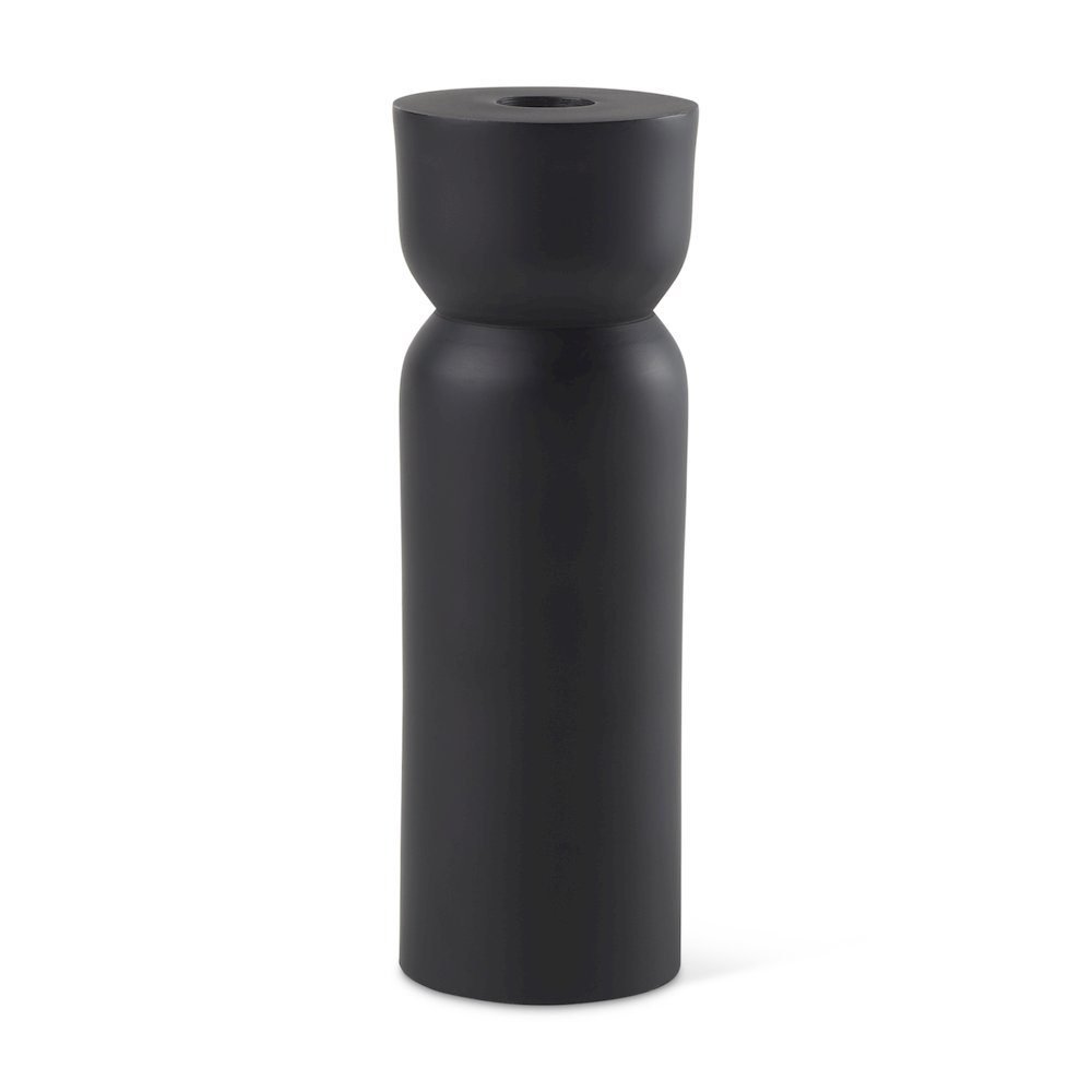 Malta Black Large Metal Candle Holder