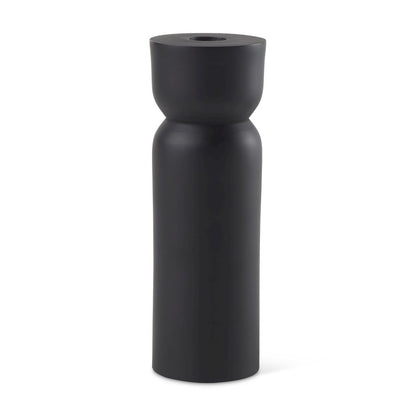 Malta Black Large Metal Candle Holder