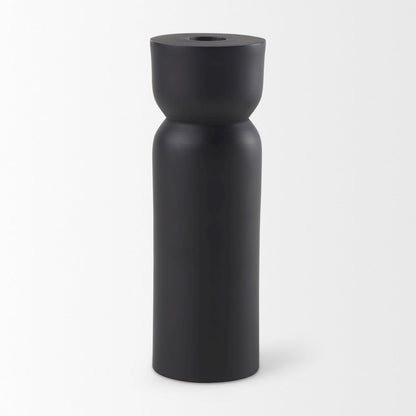 Malta Black Large Metal Candle Holder