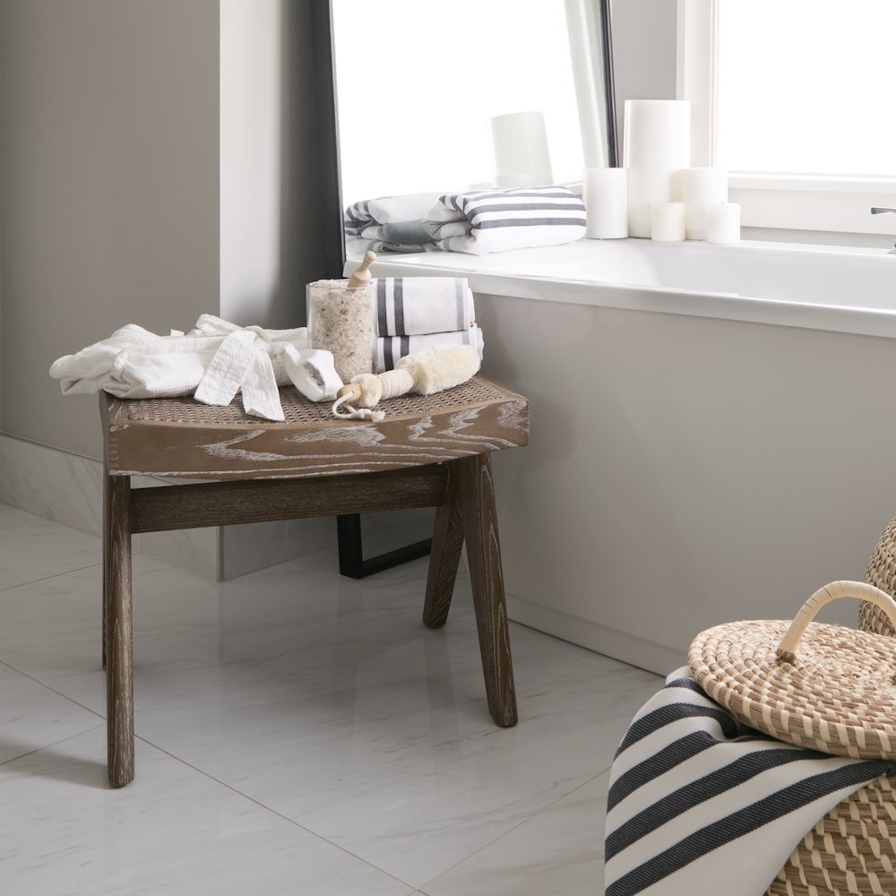 Medium Brown Wooden Stool