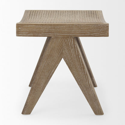 Medium Brown Wooden Stool