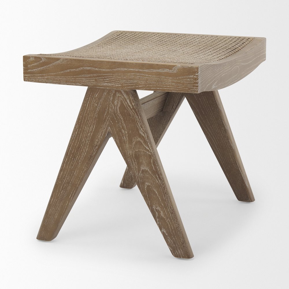 Medium Brown Wooden Stool
