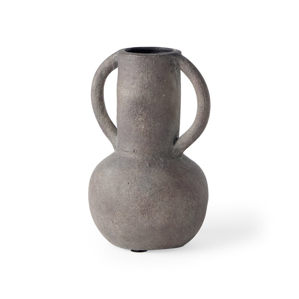 Arman6.7H Brown-Gray Double Ear Vase